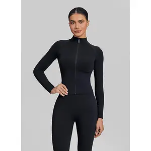 Ultrasculpt Longline Full Zipper Seamless Breathable Warm Jacket | Gym Girl Collection | Womenswear, Casual