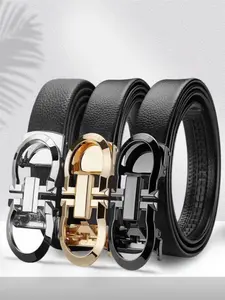 Men's Belt New Automatic Business Casual Leather Belt, High-End Versatile Waistband, All Seasons Fashion Accessory Adjustable Belt