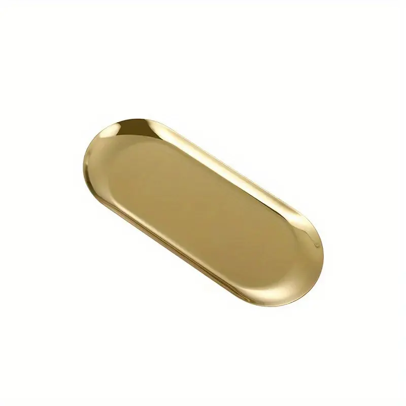 1pc Stainless Steel Decorate The Tray，Disinfection and Sterilization Tray - Oval Small Dish for Surgical, Dental, and Medical Instruments, Ideal for Storing Hand Brush and Other Tools, Color-Coded for Easy Organization