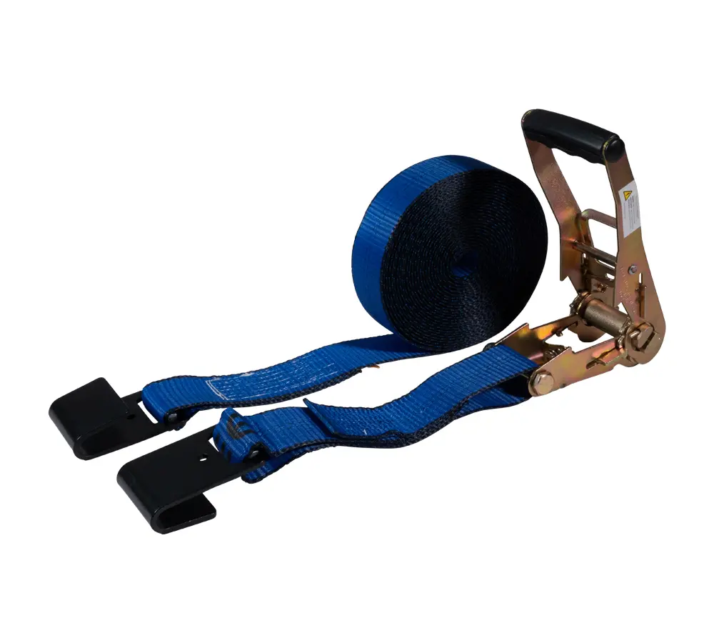 Ratchet Tie-Down Straps with Flat Hooks, 2" x 30' Ratchet Straps Blue | 10,000 Lbs Breaking Strength | TieDown Ratchet Straps for flatbed, Truck, Trailers Pickup
