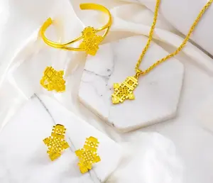 Gold Silver Plated 4-Piece Jewelry Set | Traditional Wedding Gift