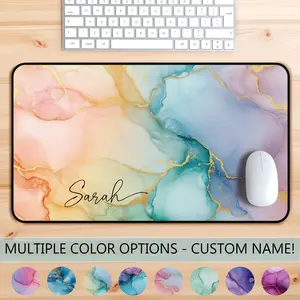 Custom Desk Mat Mousepad with Name, Large Modern Desktop Mats, Colorful Keyboard Gaming Pad, Modern Office Decor, Gaming Desk Mat, Desk Accessories