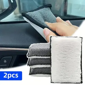 2-piece set: car cleaning sponge and plush terry cloth for interior car cleaning, Car Detailing Kit