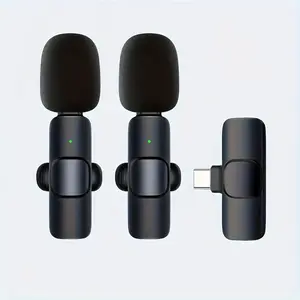 Wireless Lavalier Microphones foriPhone,Android,iPad -Mini Wireless Clip-onMicrophones Crystal Clear Sound Quality forRecording, Live Streaming,Vlog