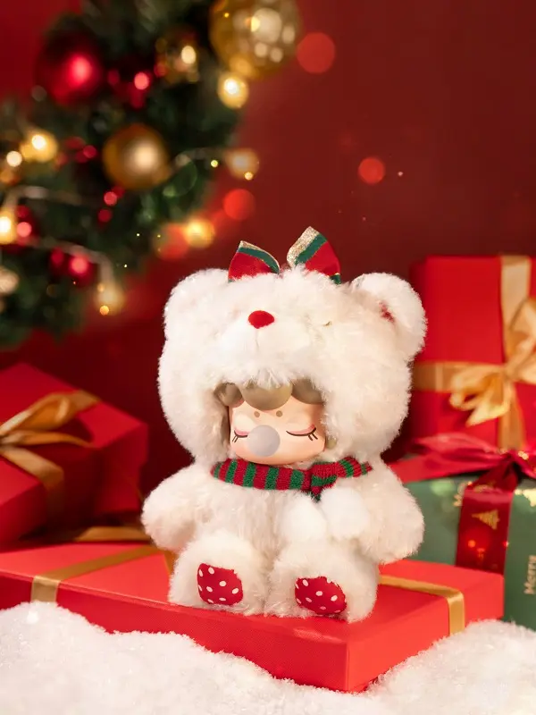 【Limited Edition】Rolife Nanci Christmas Bear Collectibles Plush Pendant - Cute Plushies with Soft Plush in Hand, Keychain Style Keeps It Close Daily, Xmas Gift, New