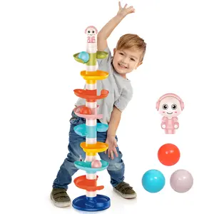 9-Tier Ball Drop Tower with 3 Balls Educational Activities Learning Toys for Toddlers Ball Drop Toys
