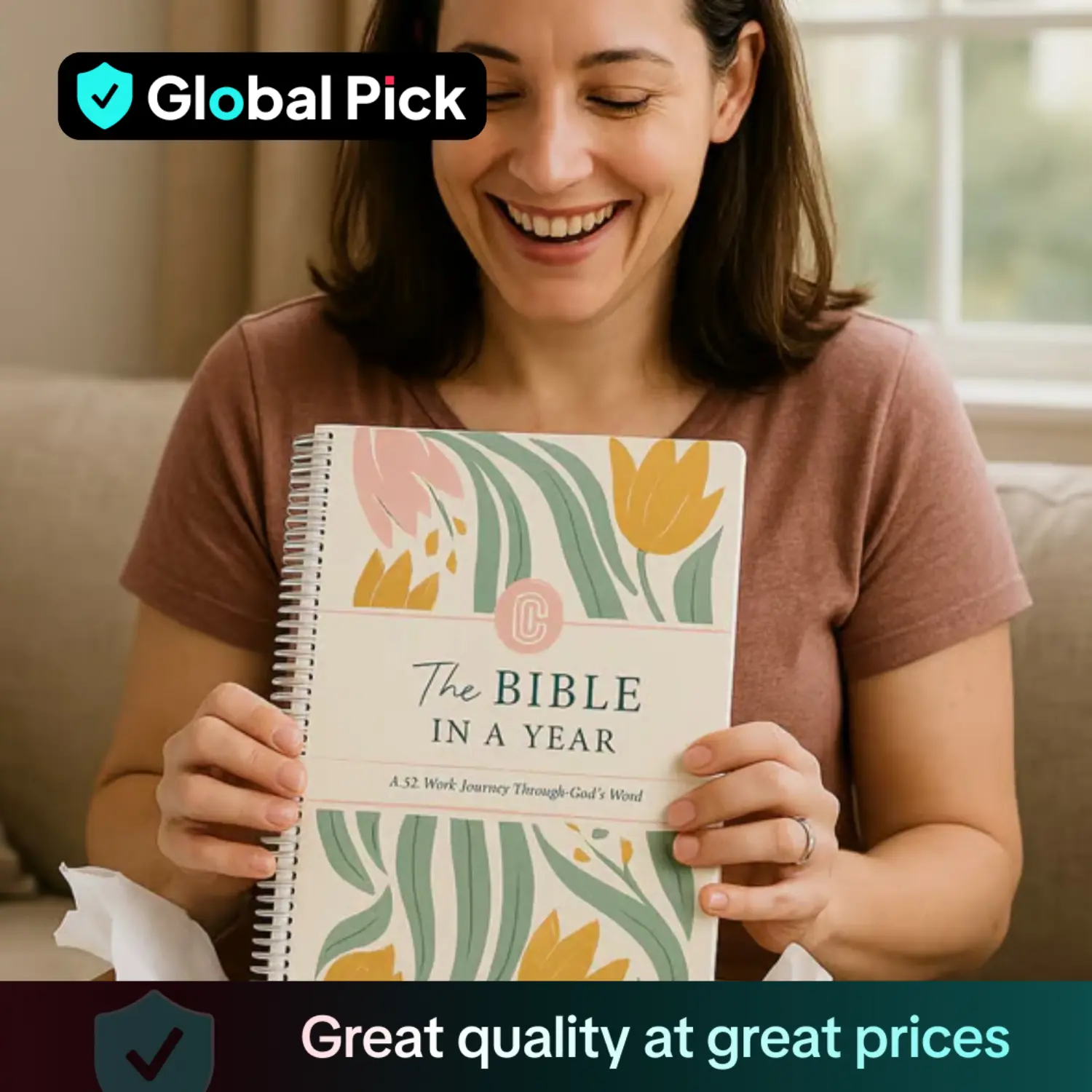 52 Week Bible Workbook Journal, Bible Study Book, Bible Study Guide, Personal Organizer, Structured Weekly Readings Office Stationery & Supplies, Gift