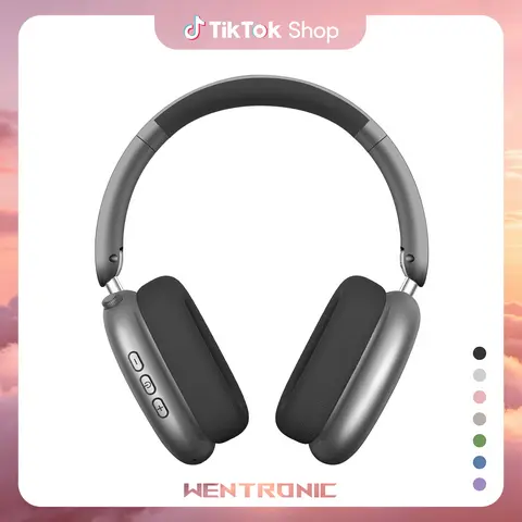 WENTRONIC Y01 Foldable Over-Ear Hybrid ANC Wireless Headphones - Foldable Wireless Headphone Headset, Active Noise Cancellation, 48H Playtime, Hi-Res Audio, Soft Earpads, Built-in Mic, 3.5mm Compatibility, Car Audio Systems, Mobile iOS/Android Use