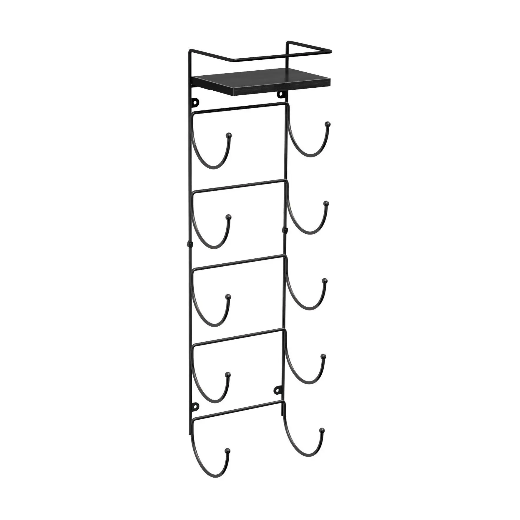 Sorbus 5-Tier Towel Rack with Wooden Top Shelf Sorbus 5-Tier Towel Rack with Wooden Top Shelf