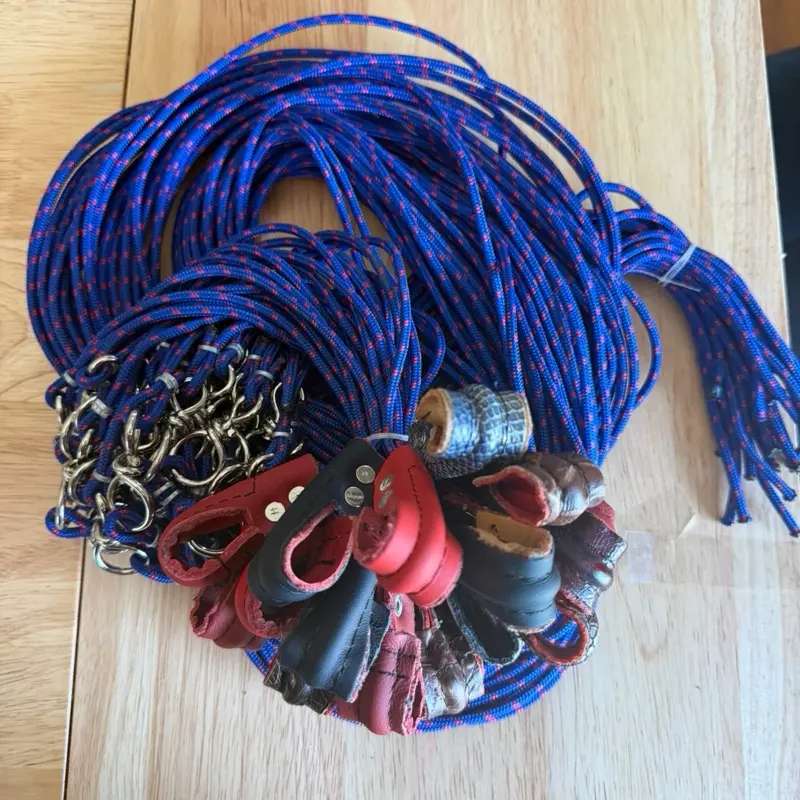 Adjustable 5-Pack Poultry Tie Cords for Gallos - Durable Material & Customizable Fit for Training & Competition
