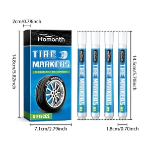 4PCS White tire paint pen