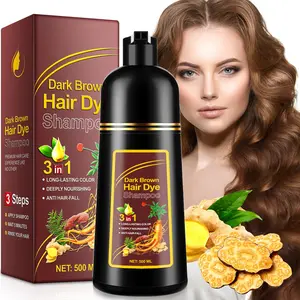 Sefudun 3-In-1 Dye Shampoo 500ML Bottle, Triple Effect Hair Wash, Conditioner, Color Treatment, Perfect for Dates and Parties