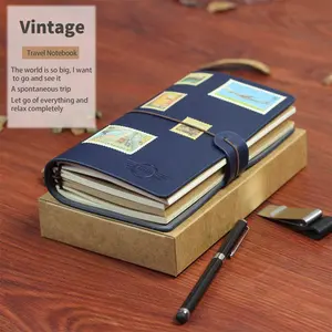 A6 Creative Portable Notebook with Metal Bookmark, Includes Leather Paper, Lined Paper, PVC Storage Bag, Ideal for Handbooks, Vintage Travel Diary, School Supplies, Handmade Travel Journal