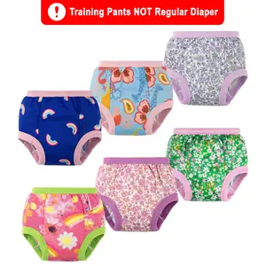 6-Pack Toddler Training Pants for Boys and Girls – Soft, Reusable Cotton Underwear for Potty Training