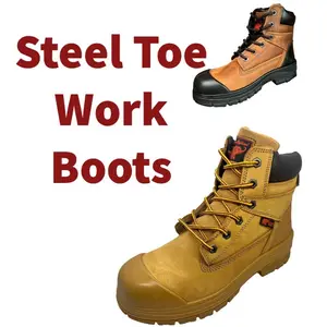 Steel Toe Work Boots Heavy Duty Outdoor Safety Shoes