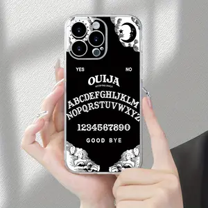 Psychic Ouija Board Pattern Phone Case, Hot-Selling Creative Cartoon Design, Transparent TPU Protective Cover, Fun and Stylish Minimalist Trendy Gift for Men & Women, Suitable for iPhone 17 16 15 14 13 12 11 Pro Max Plus