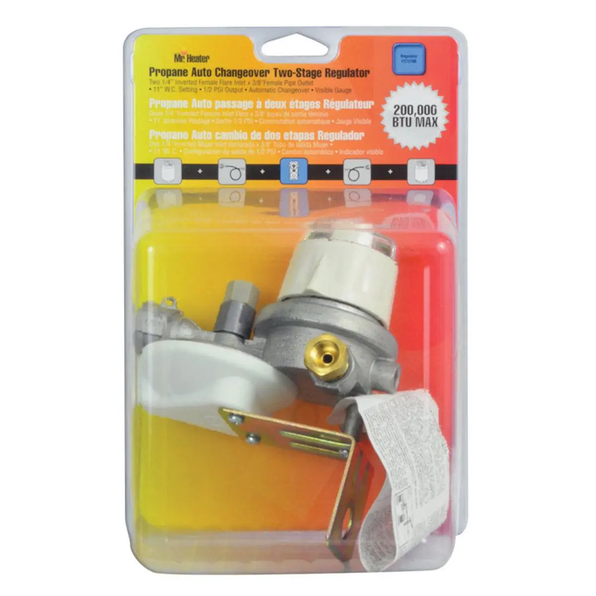 Mr. Heater 4224556 Pressure Regulator - Durable Steel Pressure Control Device, 2.25x0.37 in, for Home, Festive Decor Use