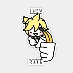 Kagamine Len bana banan funny sticker