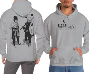 Naruto Shippuden Sweatshirt, Naruto Sasuke Unisex Hoodie, Anime Fan Gifts, Anime Clothing, Japanese Anime Merchandise