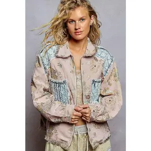 POL Quilted Floral Jacket