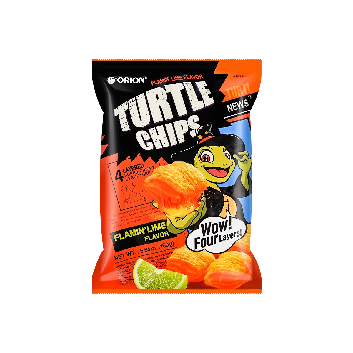 ORION Korean Turtle Chips Lime Flavor 160g BTS Min Yoongi Favorite Snack