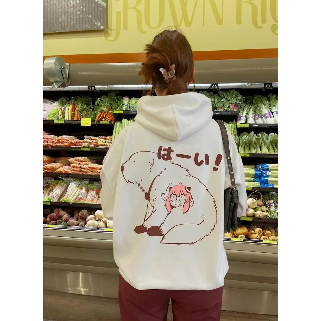 Funny Anya Spy X Family Printed on Back Sweatshirt, Cute Anya Tshirt, Anime Manga Graphic Shirt, Japanese Anime Tshirt, Anime Graphic Shirt, Gift for Anime Manga Fan