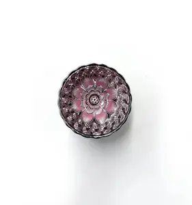 Silver-Pink Embossed Peony Jianzhan | Iridescent Bloom Tea Cup, Chinese culture,High-temperature firing,Handcrafted ceramic cup,Wine Glass, Kung Fu Cup,Drinkware