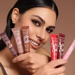 FEBBLE Squeeze Lip Butter Balm(6-Pack) : Deep Hydration, Glossy Finish, Lightweight Formula, Moisturizing & Tinted with Shea Butter Oil Smooth Cosmetic Gentle Nourishing