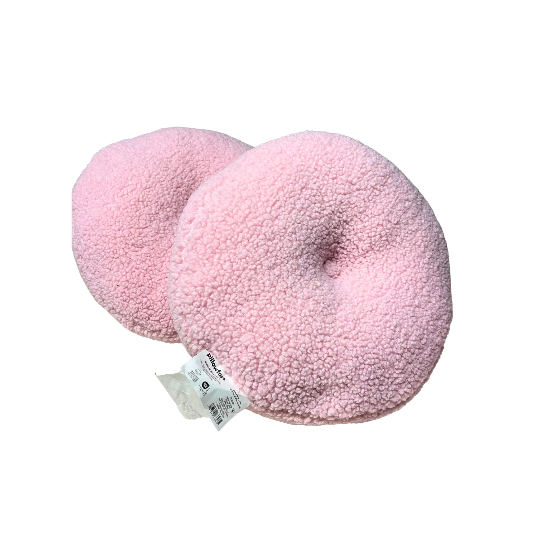 Pillowfort Pink Boucle Decorative Pillow 16" Round Kids Accent Pillow 2" Thick