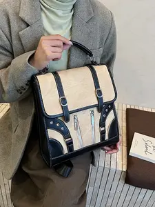 Large Capacity Fashion Backpack, Korean Style Versatile Travel Bag, High-End Unique Bookbag, Stylish Dual Shoulder Design, Trendy Backpack, Multifunction Backpack, Stylish Daypacks