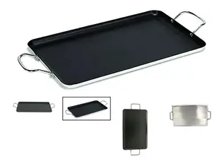 Neware Double burner grill griddle comal nonstick Aluminium Rectangular Sturdy