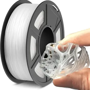 Tpu 3D Printer Filament 1.75mm, High Speed 95a Tpu Filament Bundle, Flexible 3D Filament for Fast Printing, 250g Spool, Transparent