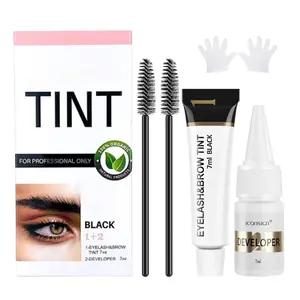 2-In-1 Eyelash & Eyebrow Color Kit, Professional Lash & Brow Color Kit, Eye Brow & Eye Lash Coloring Set DIY Hair Coloring for Salon Home Use 7ml