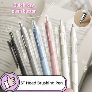 30 Pack Morandi Gel Pens with Push Mechanism Smooth Writing 0.5mm Perfect for Exams and Daily Use Ideal Gift for Teachers and Students, Office Stationery