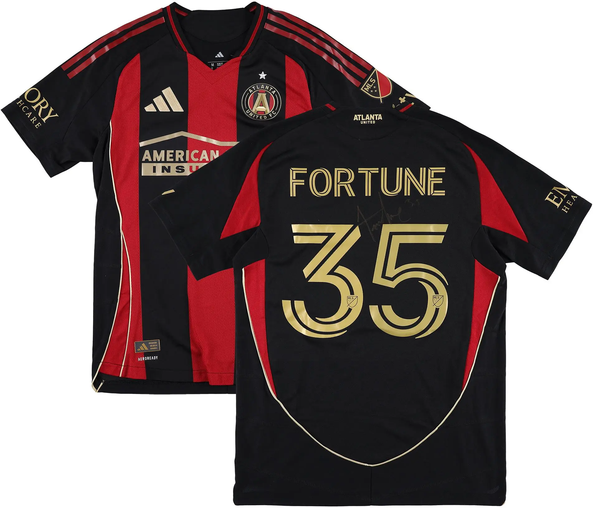 Jay Fortune Atlanta United FC Autographed Match-Used #35 Black Jersey from the 2025 MLS Season - Size M - Fanatics Authentic Certified