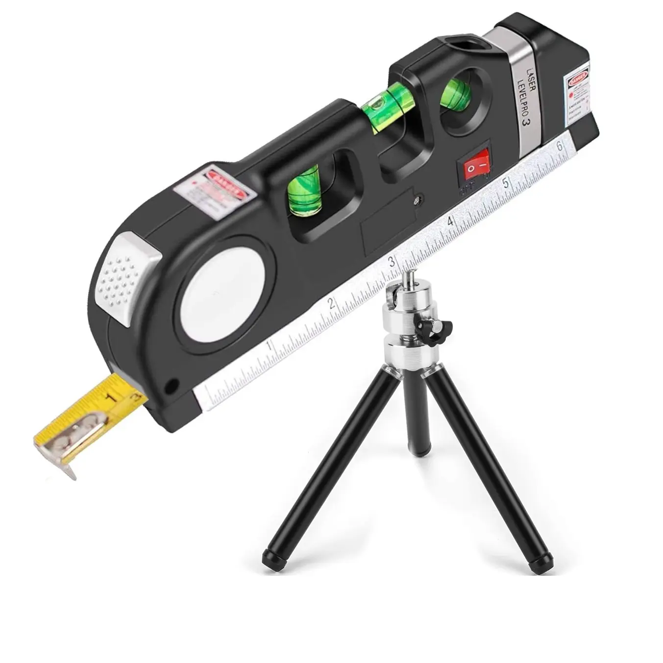 Laser Level and Tripod Set 8ft Multipurpose Laser Line Tape Measure Ruler Adjustable Standard and Metric for Home Renovation Tile Installation Hanging Pictures
