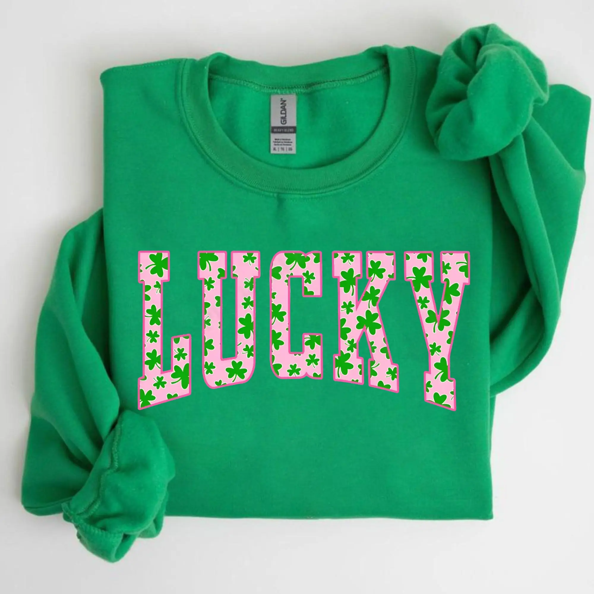[Sale Up To 40%] Lucky Clover Sweatshirt, St. Patrick’s Day Green Shamrock Hoodie, Cute Irish Holiday Shirt, Gifts for Men and Women, Casual Streetwear Unisex Top