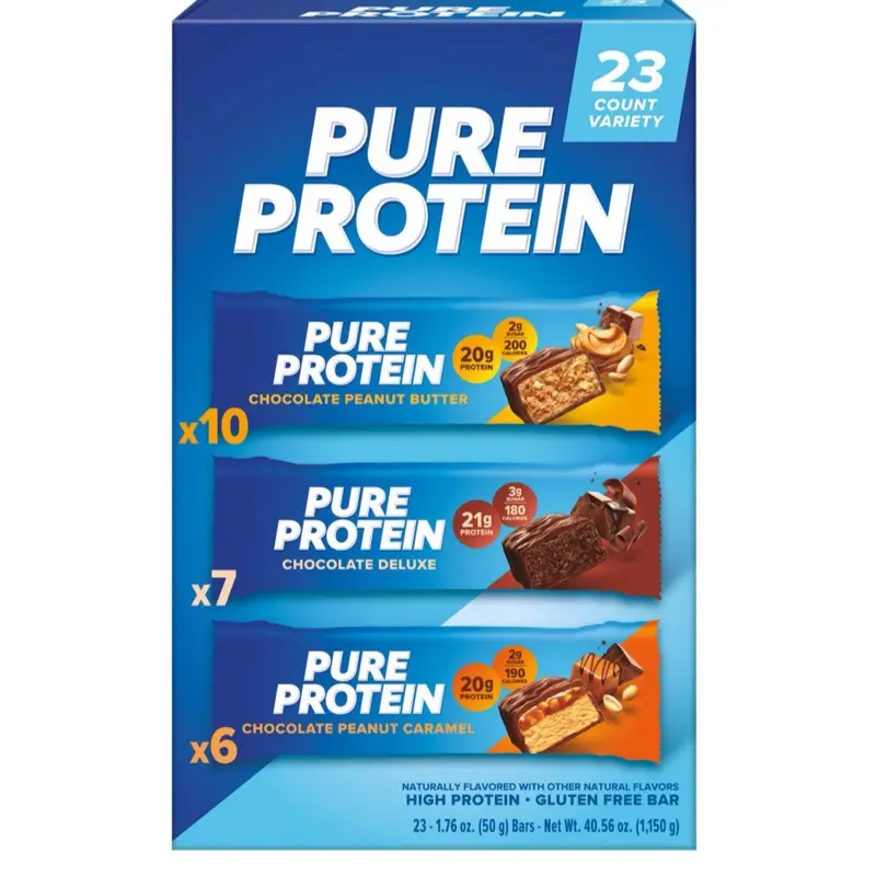Protein Bars Gluten Free, Chocolate Variety Pack 23 ct Protein Bars Gluten Free, Chocolate Variety Pack 23 ct