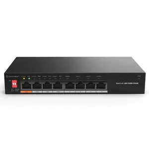 Amcrest 8-Port PoE+ Switch AGPS8E4P-AT-60-V2, 4-Ports POE+, Power Over Ethernet, 802.3af/at 60W