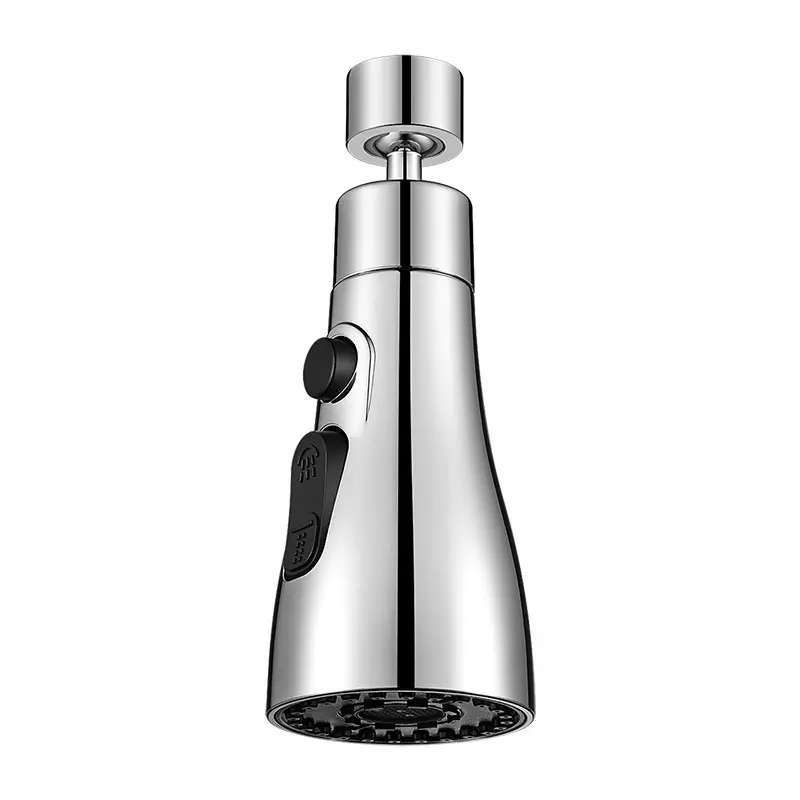 360° Rotating Faucet Aerator, Three-Function Kitchen Sink Spray Attachment, Standard 55/64 Inch Thread, Easy Install Faucet Replacement Part, Swivel Faucet Aerator