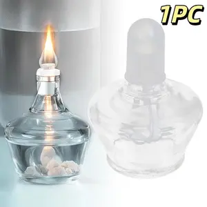 60ML Transparent Glass Alcohol Lamp, Laboratory Equipment, Glass Heating Alcohol Lamp, Empty Bottle, Ideal for Lab Use