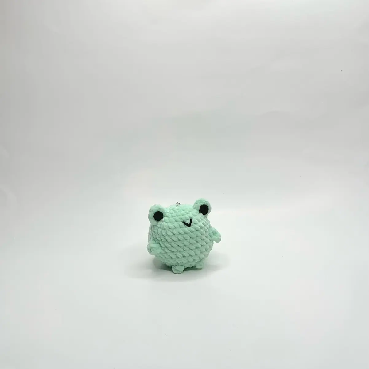 Handmade Crochet Froggy Soft and Fluffy Keychain in Polyester Fiber and Yarn for Fashion Accessories and Costume Jewelry & Accessories