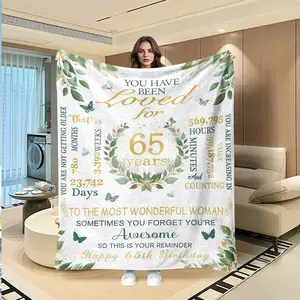 Creative Digital Print Flannel Blanket, Perfect Gift for Thanksgiving, Valentine's Day, Christmas, Holiday Gifts, Multi-Purpose Throw