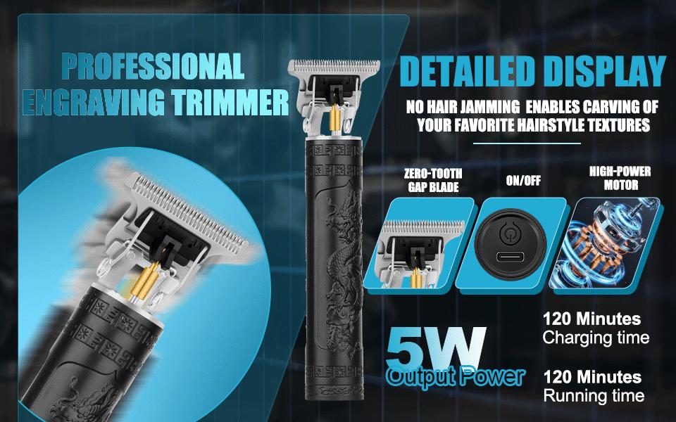 Professional Cordless Barber Clippers Sharp Blade No Snag Hair Cutting Tool Ultra Quiet  Easy to Clean Home & Barber Use