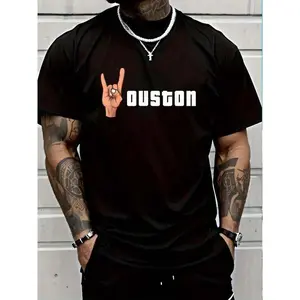 Houston Ouston Hand Gesture T-Shirt for Women Men Cotton Clothing For Houston Lovers Texas