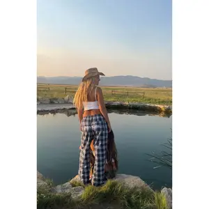 LIGHT BLUE Flannel Cowboy Pillows Sweatpants