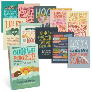 Good Vibes & High Fives Postcard Book