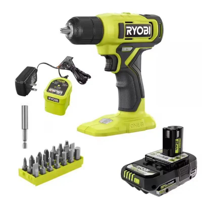 ONE+ 18V Cordless 3/8 in. Drill/Driver Kit with (1) 2.0 Ah Battery, Charger & 28-Piece Screwdriving Driving Bit Set