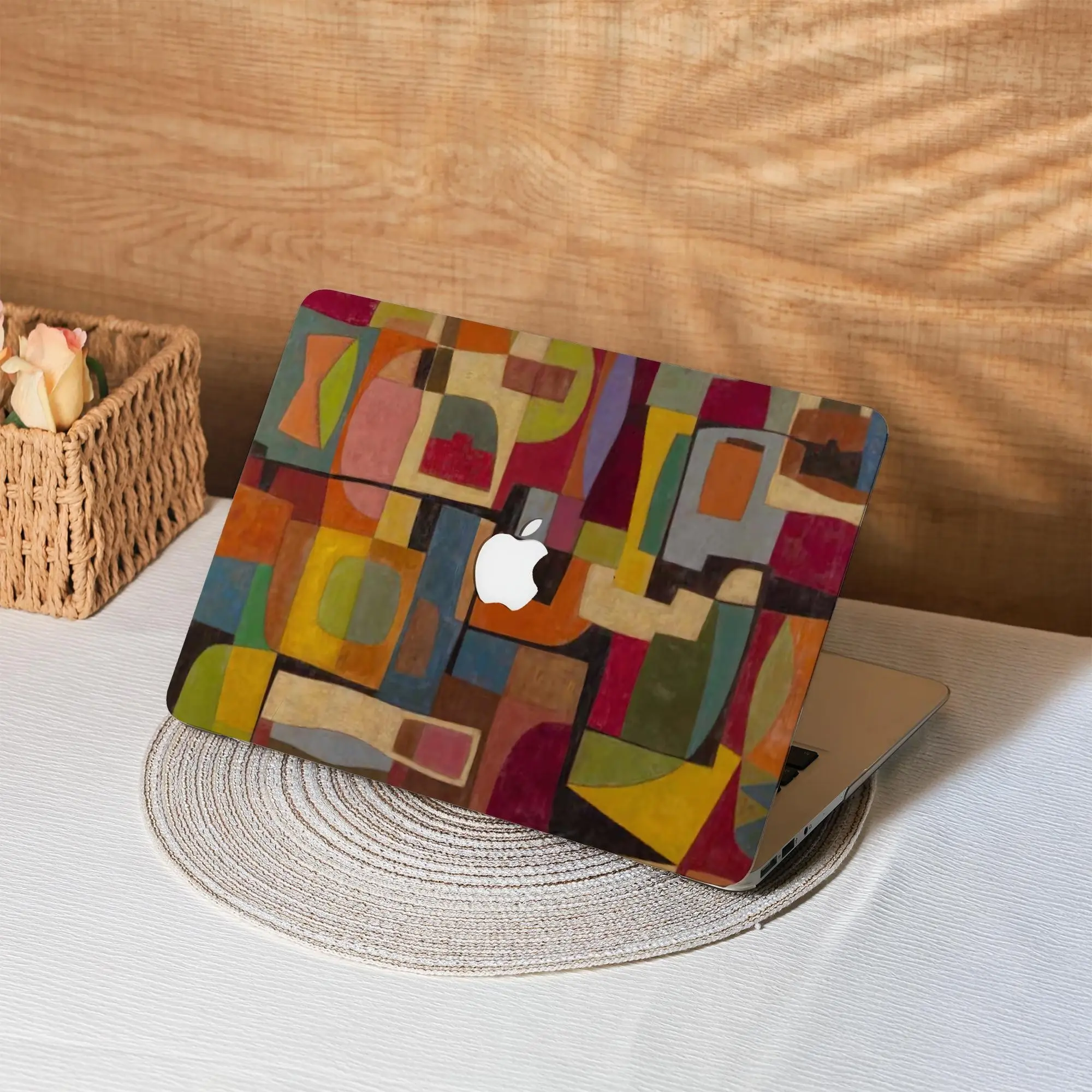 Retro Abstract Geometric Art Cover MacBook Case for MacBook Air 15 13, MacBook Pro 16 14 13 Inch,  MacBook Protective Case Cover