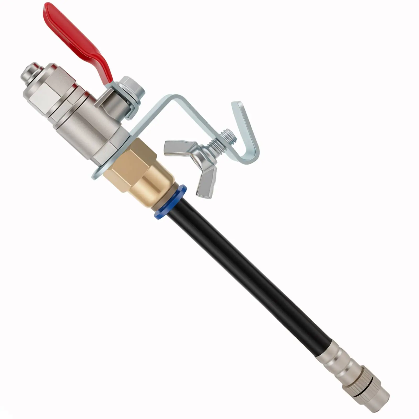 GJANSH Angle Grinder Dust Remover Water Sprayer, 3.9" (10cm) Aluminum & Brass Misting Attachment, Dual-Mode Adjustable Water Feed for Cutting Tile, Concrete, Marble & Stone